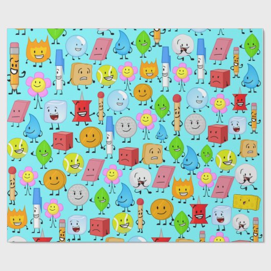 bfdi - patroon cadeaupapier (Vlak)