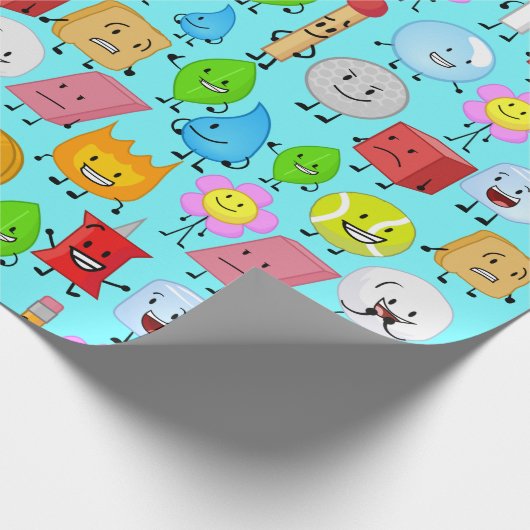 bfdi - patroon cadeaupapier (Hoek)