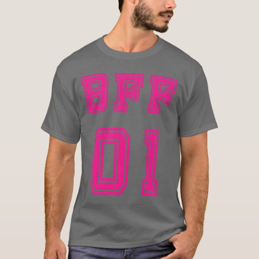 BFF 01 beste vrienden voor altijd BFF voor 2 beste T-shirt (Voorkant)