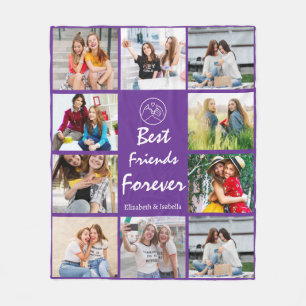 BFF 10 Foto Collage met eigen foto's voor Beste Vr Fleece Deken