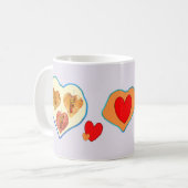 BFF 3 bladeren in hart koffie Mok (Voorkant links)