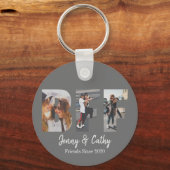 BFF 3 Foto Collage Best Friend Forever Gray Sleutelhanger (Voorkant)