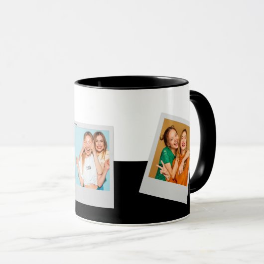 BFF 3 Foto collage Beste vrienden Cute Mok (Voorkant rechts)