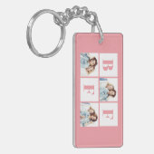 BFF 3 Foto Collage Beste Vrienden Roze Sleutelhanger (Voorkant Links)