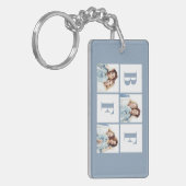 BFF 3 Photo Collage Best Friends Dusty Blue Sleutelhanger (Voorkant Links)
