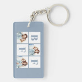 BFF 3 Photo Collage Best Friends Dusty Blue Sleutelhanger (achterkant)