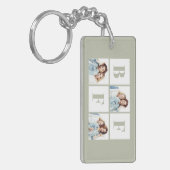 BFF 3 Photo Collage Best Friends Sage Green Sleutelhanger (Voorkant Links)