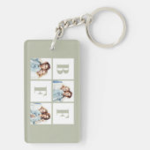 BFF 3 Photo Collage Best Friends Sage Green Sleutelhanger (achterkant)
