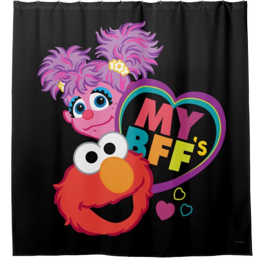 BFF Abby en Elmo Douchegordijn (Voorkant)