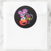 BFF Abby en Elmo Ronde Sticker (Tas)
