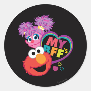 BFF Abby en Elmo Ronde Sticker