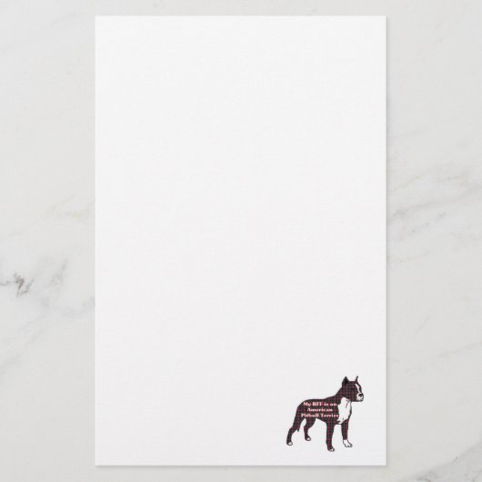 BFF American Pitbull Terrier Briefpapier (Voorkant)