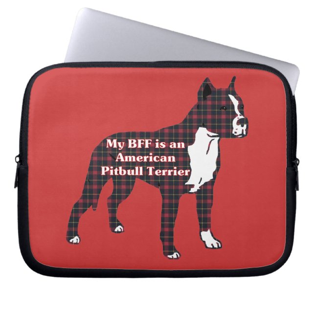 BFF American Pitbull Terrier Laptop Sleeve (Voorkant)