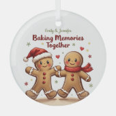 BFF Baking Memories Samen Gingerbread Kerstmis Glas Ornament (Voorkant)