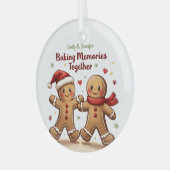BFF Baking Memories Samen Gingerbread Kerstmis Glas Ornament (Voorkant links)