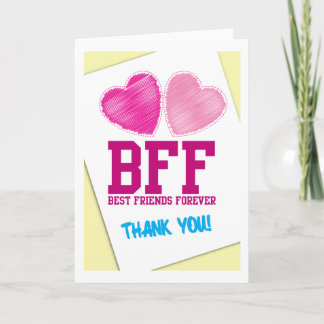 BFF BEDANKT! Beste vrienden voor altijd! Bedankkaart