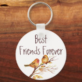 BFF Best Friends Cute Bird Quote Sleutelhanger (Voorkant)