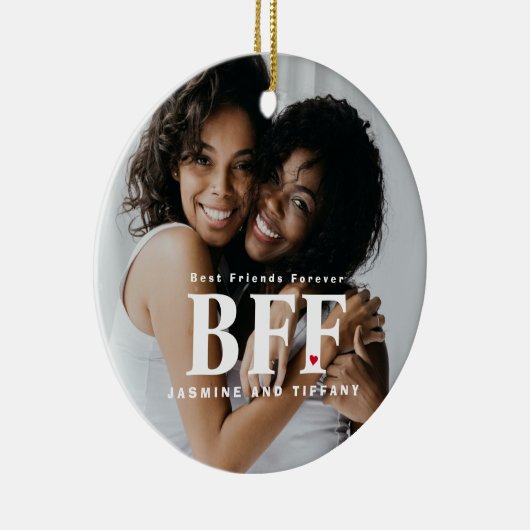 BFF Best Friends Forever Photo Ceramic Ornament (Rechts)