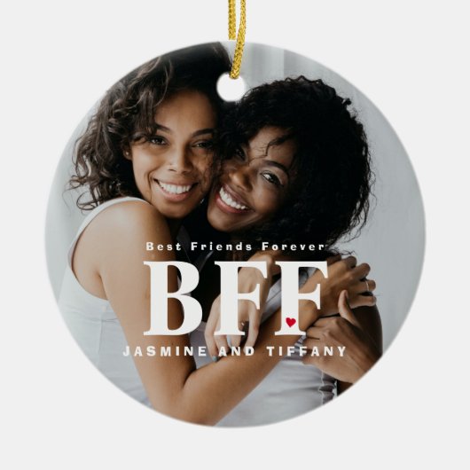 BFF Best Friends Forever Photo Ceramic Ornament (Voorkant)