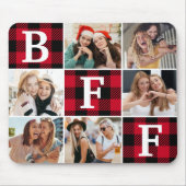 BFF Best Friends Red Plaid Keepsake Pictures Muismat (Voorkant)