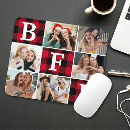 BFF Best Friends Red Plaid Keepsake Pictures Muismat