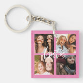 BFF Best Friends script foto gift roze Sleutelhanger (Voorkant)