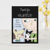 BFF: Beste harige vrienden-persoon met hond en kat Kaart (Gele Bloem)