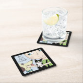 BFF: Beste harige vrienden-persoon met hond en kat Kartonnen Onderzetters (Insitu)