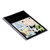 BFF: Beste harige vrienden-persoon met hond en kat Notitieboek (Rechterzijde)