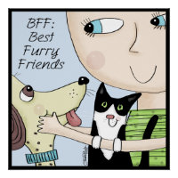 BFF: Beste harige vrienden-persoon met hond en kat