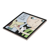 BFF: Beste harige vrienden-persoon met hond en kat Tegeltje (Zijkant)