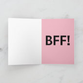 BFF, BESTE VRIENDEN BUITENLANDSE WENSKAARTEN FEESTDAGEN KAART (Binnen)