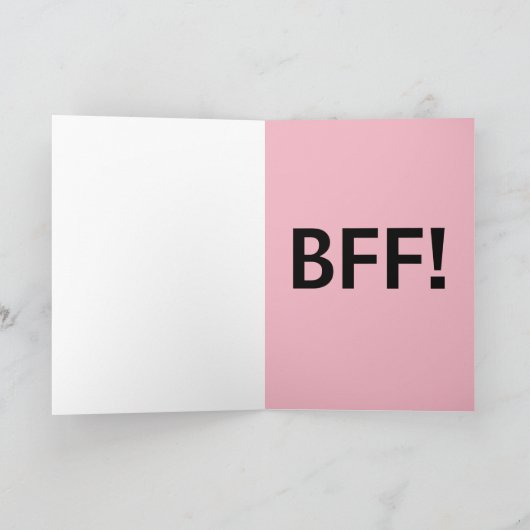 BFF, BESTE VRIENDEN BUITENLANDSE WENSKAARTEN FEESTDAGEN KAART (Binnen)