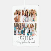 BFF Beste Vrienden Foto Kerstmis Metalen Ornament (Voorkant links)