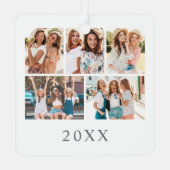 BFF Beste Vrienden Foto Kerstmis Metalen Ornament (Achterkant)