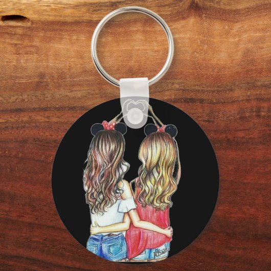 bff beste vrienden sleutelhanger verjaardagscadeau (Voorkant)