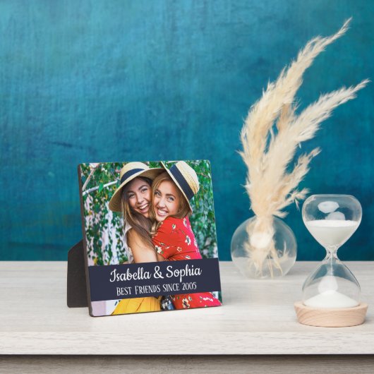 BFF Beste vrienden trendy moderne aangepaste foto Fotoplaat (Insitu)