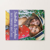 BFF Beste vrienden trendy moderne aangepaste foto Legpuzzel (Horizontaal)