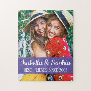 BFF Beste vrienden trendy moderne aangepaste foto Legpuzzel