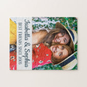 BFF Beste vrienden trendy moderne aangepaste foto Legpuzzel (Horizontaal)