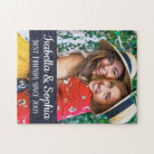 BFF Beste vrienden trendy moderne aangepaste foto Legpuzzel (Horizontaal)
