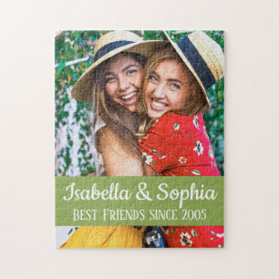 BFF Beste vrienden trendy moderne aangepaste foto Legpuzzel