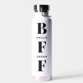 BFF | Beste vrienden Unieke aangepaste namen Silve Waterfles (Links)