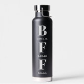 BFF | Beste vrienden Unieke uw namen zwart Waterfles (Links)