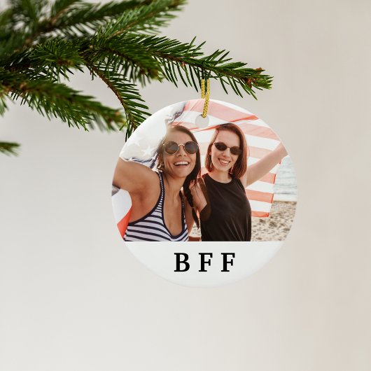 BFF beste vrienden voor altijd aangepaste foto-kee Keramisch Ornament