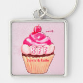 BFF beste vrienden voor altijd cupcake Sleutelhang Sleutelhanger (Voorkant)