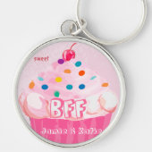 BFF beste vrienden voor altijd cupcake Sleutelhang Sleutelhanger (Voorkant)