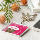 BFF beste vrienden voor altijd cupcake Sleutelhang Sleutelhanger (Zijkant)