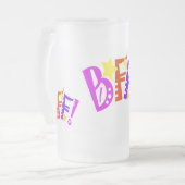 BFF Beste vrienden voor altijd Drink omhoog Matglas Bierpul (Voorkant links)