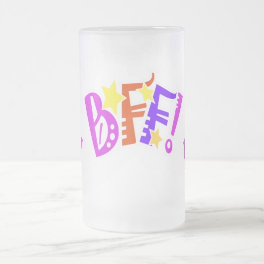 BFF Beste vrienden voor altijd Drink omhoog Matglas Bierpul (Center)